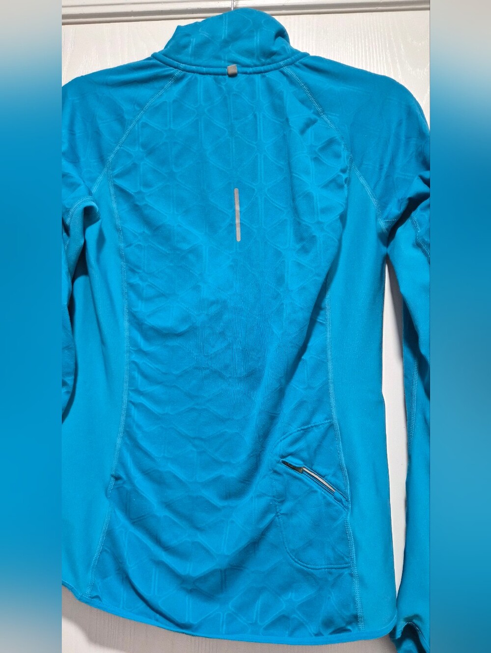 Nike Women’s Running Dri-Fit Turquoise Blue Half-Zip Long Sleeve Top Size M - Picture 7 of 11